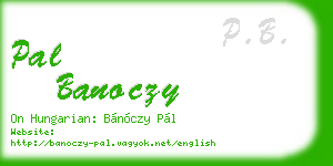 pal banoczy business card